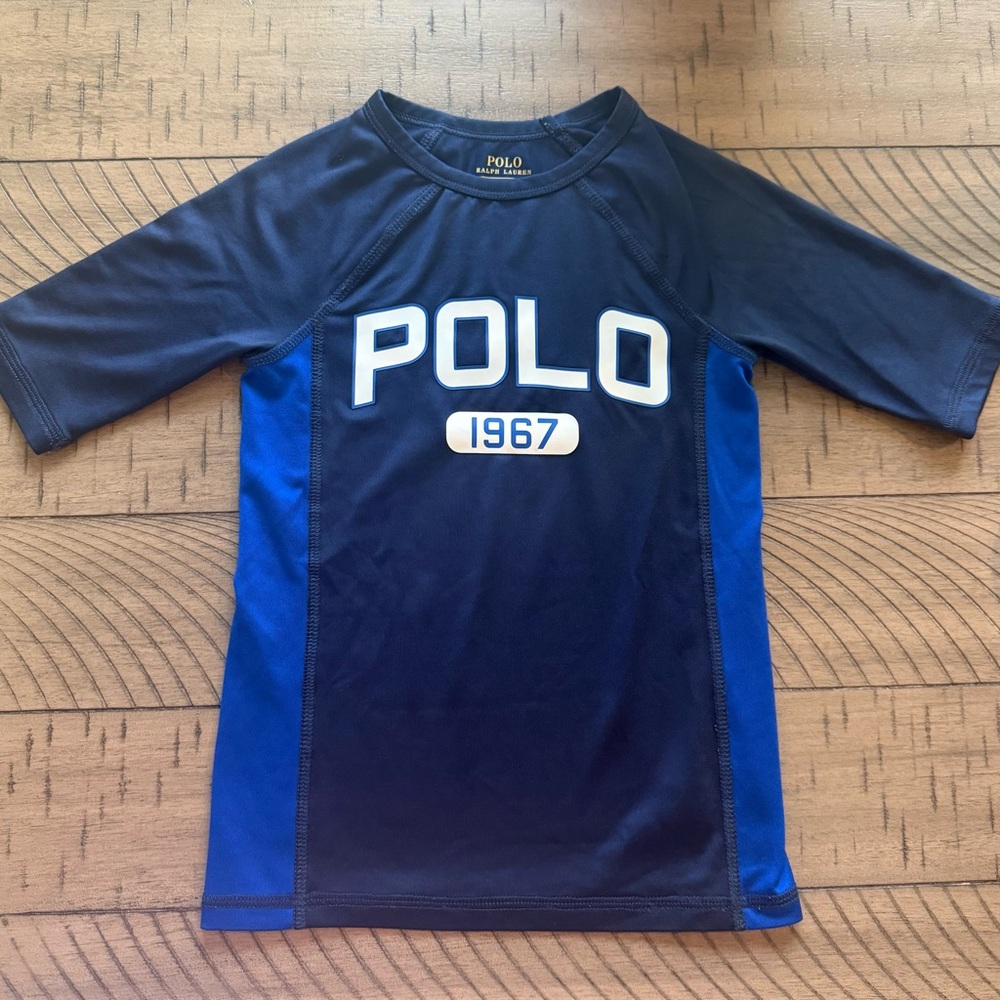 Polo by Ralph Lauren Kids Swim Rashguard - Navy and Blue